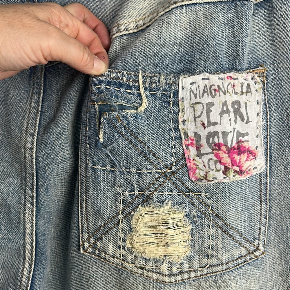 Magnolia Pearl Miners Denim in Americana OS Bohemian Oversized Relaxed Boho Jean - Picture 12 of 16